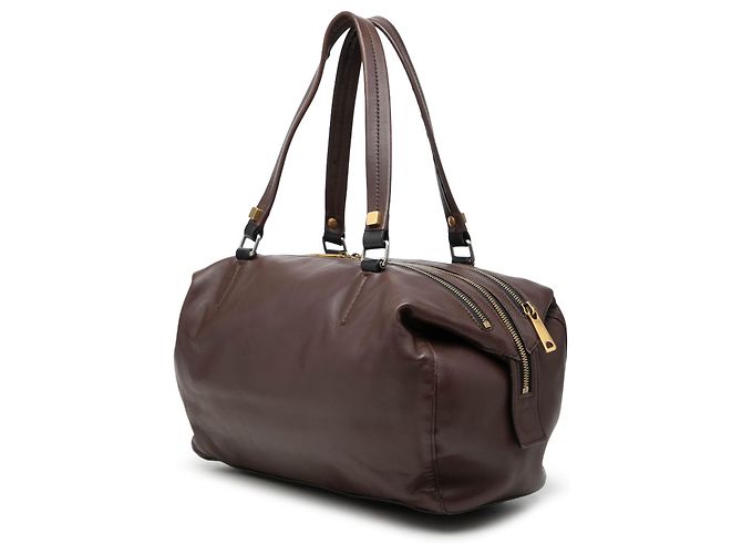 Trio Céline Borsa a tracolla Celine Triple Zip in pelle di agnello marrone Marrone scuro - vista 2