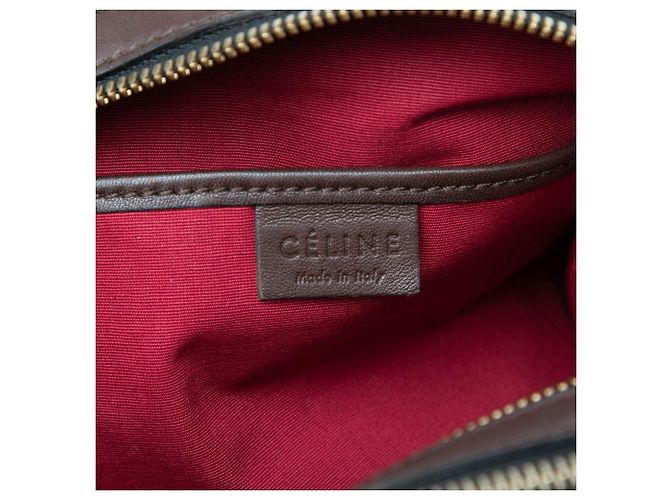 Trio Céline Borsa a tracolla Celine Triple Zip in pelle di agnello marrone Marrone scuro - vista 5