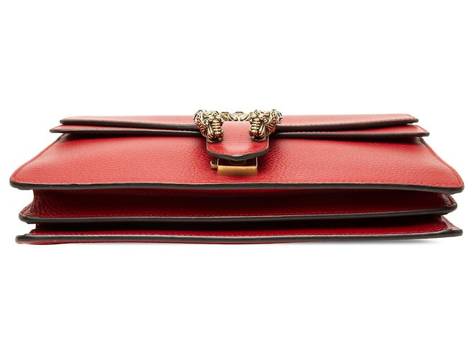 Borsa a tracolla Gucci Dionysus in pelle di vitello rossa Medium Rosso - vista 3