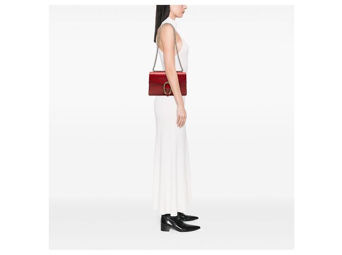 Borsa a tracolla Gucci Dionysus in pelle di vitello rossa Medium Rosso - vista 6