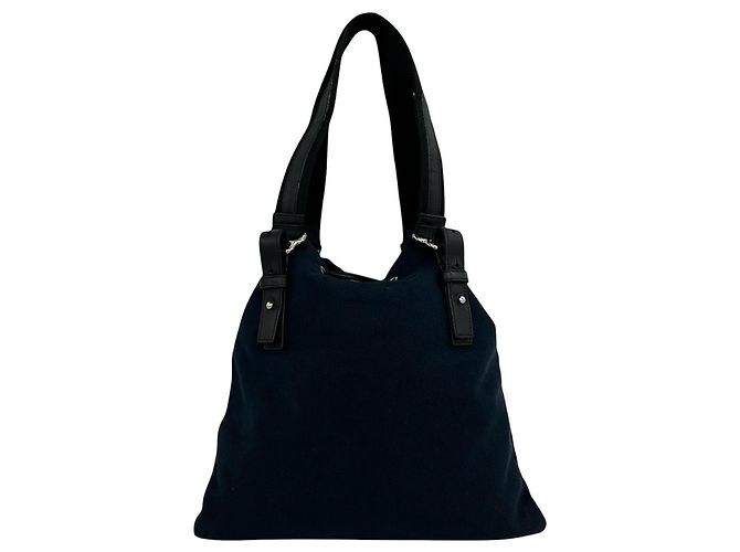 Autre Marque Saint Laurent Kahala Tote aus blauem Canvas Marineblau - Ansicht 2