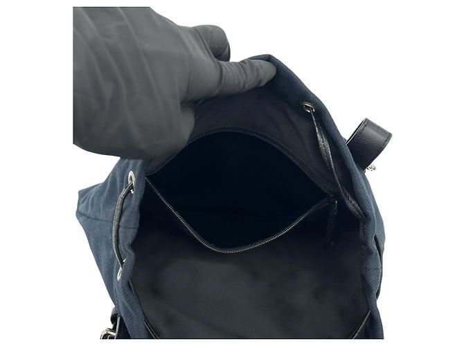 Autre Marque Saint Laurent Kahala Tote aus blauem Canvas Marineblau - Ansicht 4