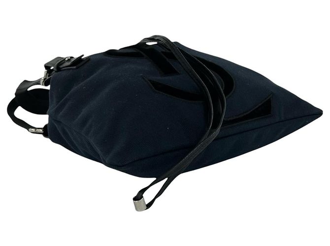 Autre Marque Saint Laurent Kahala Tote aus blauem Canvas Marineblau - Ansicht 5