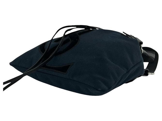 Autre Marque Saint Laurent Kahala Tote aus blauem Canvas Marineblau - Ansicht 6