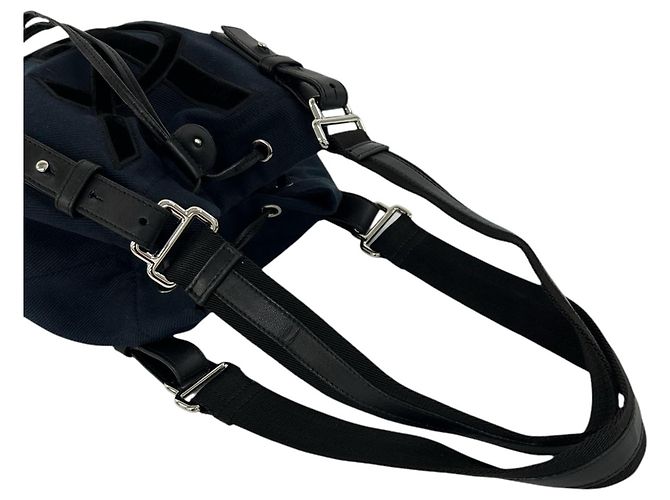 Autre Marque Saint Laurent Kahala Tote aus blauem Canvas Marineblau - Ansicht 7