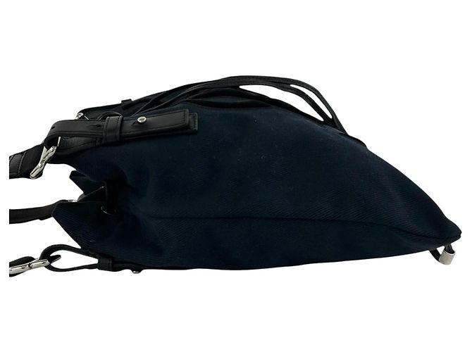 Autre Marque Saint Laurent Kahala Tote aus blauem Canvas Marineblau - Ansicht 8