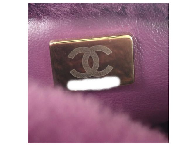 Chanel Purple Quilted Shearling Coconing Single Flap Porpora - vista 6