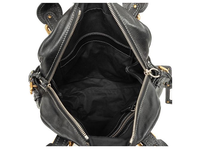 Borsa tote Chloé Paddington Capsule in pelle nera Nero - vista 4