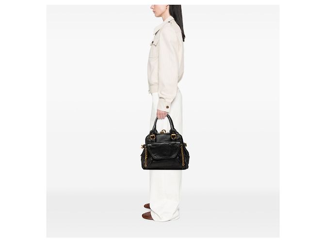 Borsa tote Chloé Paddington Capsule in pelle nera Nero - vista 6