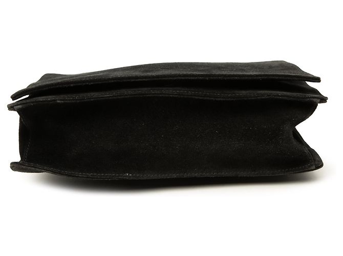 Bamboo Bolsa Gucci em camurça preta com alça de bambu Preto - vista 3