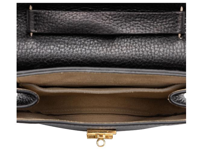 Chloé Mini Borsa a Tracolla Drew in Pelle Nera Nero - vista 4
