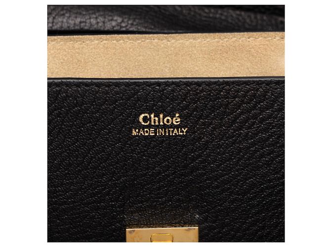 Chloé Mini Borsa a Tracolla Drew in Pelle Nera Nero - vista 5