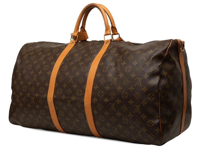 Louis Vuitton Brown Monogram Keepall Bandouliere 60 Marrom - vista 2