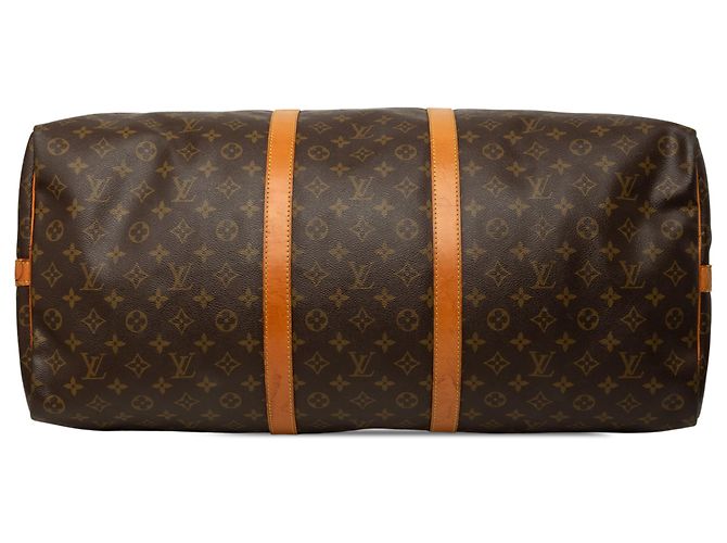 Louis Vuitton Brown Monogram Keepall Bandouliere 60 Marrom - vista 3