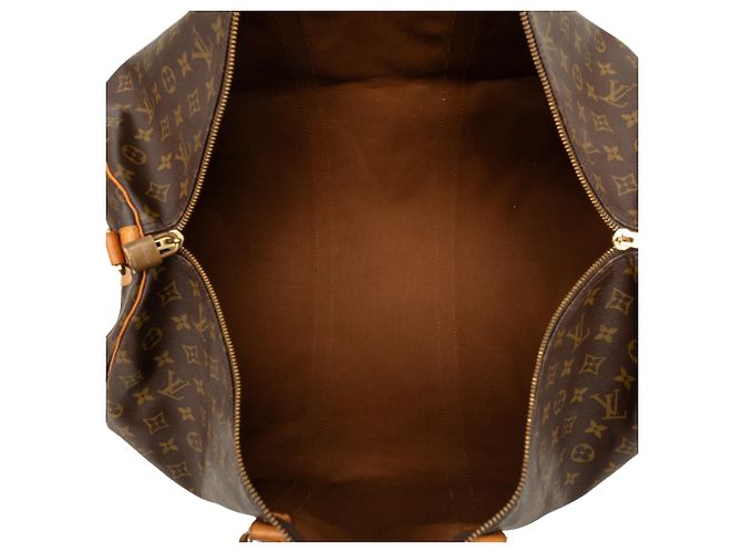 Louis Vuitton Brown Monogram Keepall Bandouliere 60 Marrom - vista 4