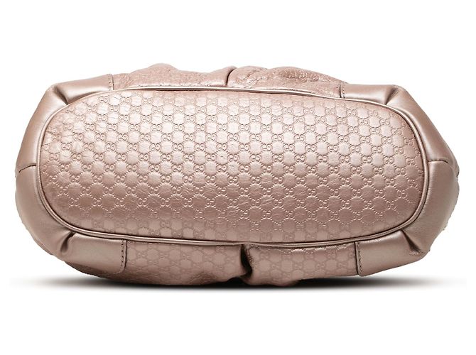 Borsa Satchel Gucci Pink Metallic Microguccissima Sukey Rosa - vista 3