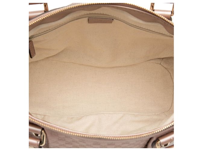 Borsa Satchel Gucci Pink Metallic Microguccissima Sukey Rosa - vista 4
