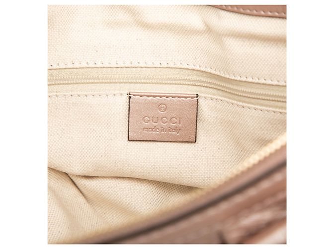 Borsa Satchel Gucci Pink Metallic Microguccissima Sukey Rosa - vista 5