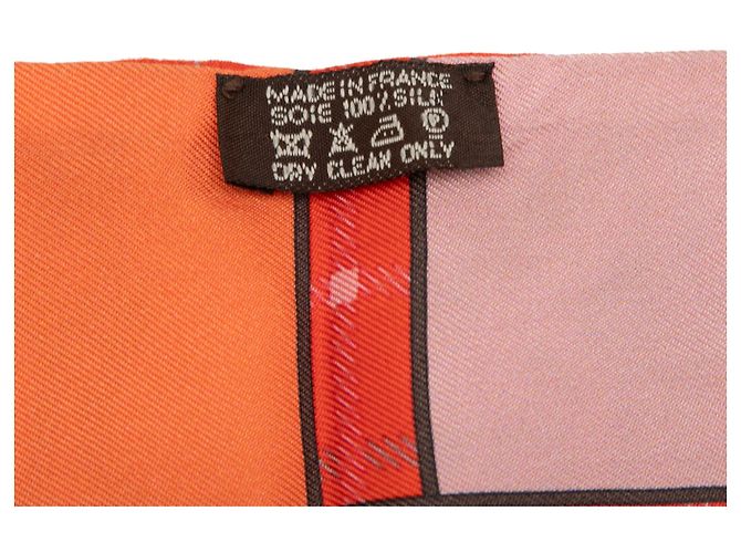 Hermès Orange Camails Seidentuch Twilly - Ansicht 2