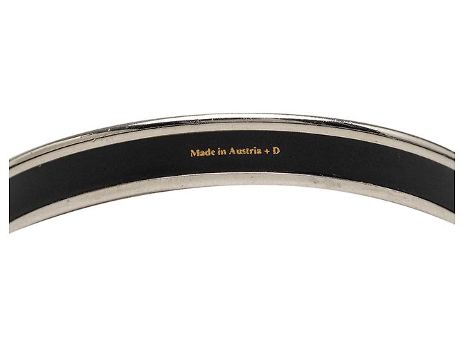 Bracciale Hermès Caleche in smalto nero Narrow 65 - vista 4