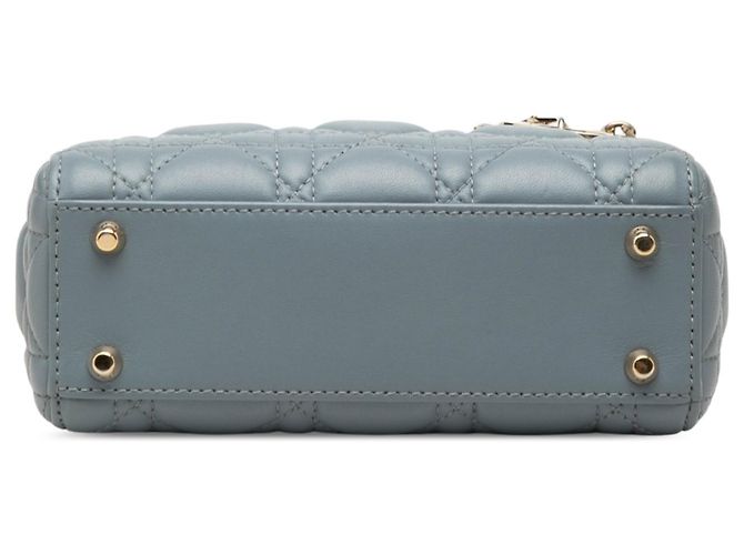 Autre Marque Dior Blue Mini Lambskin Cannage Lady Dior - vista 3