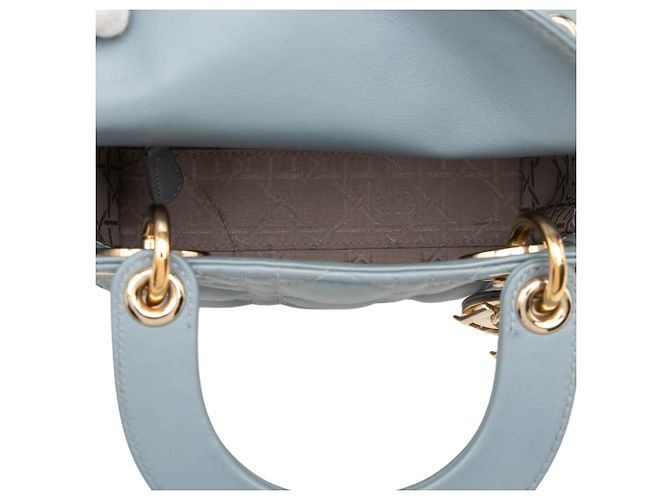 Autre Marque Dior Blue Mini Lambskin Cannage Lady Dior - vista 4
