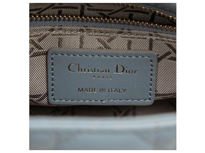 Autre Marque Dior Blue Mini Lambskin Cannage Lady Dior - vista 5
