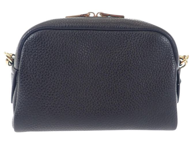 Prada Camera Bag aus perforiertem schwarzem Vitello Daino Leder mit Logo - Ansicht 2