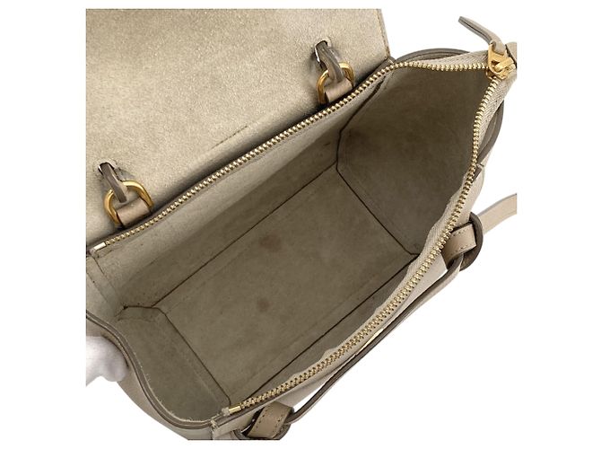 Belt Bag Céline Bolso cinturón Celine Nano de piel de becerro granulada Beige - vista 4