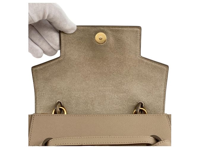 Belt Bag Céline Bolso cinturón Celine Nano de piel de becerro granulada Beige - vista 9