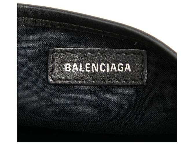 Balenciaga Borsa Cabas Satchel XS in tela marrone e blu navy Beige - vista 5