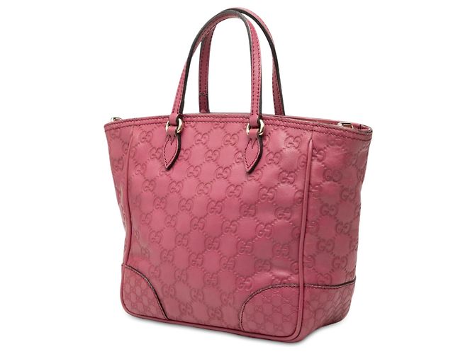 Borsa Satchel Gucci Bree Small Guccissima Rosa - vista 2