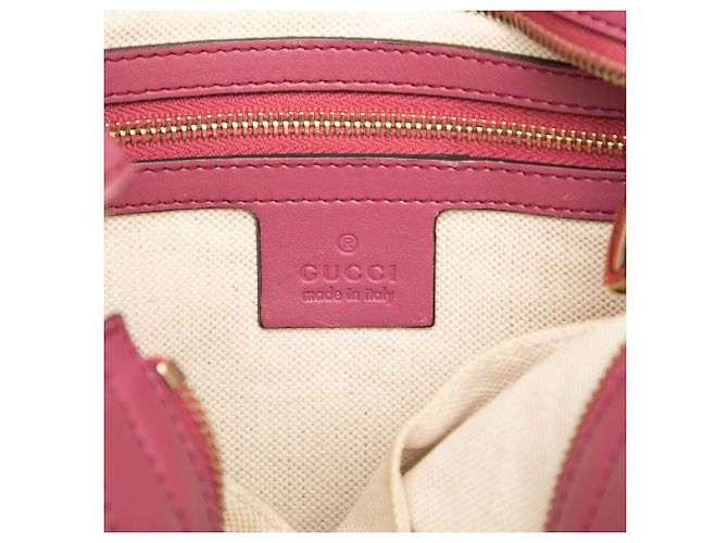 Borsa Satchel Gucci Bree Small Guccissima Rosa - vista 5