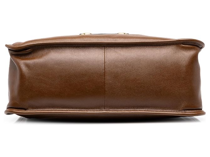 Tote Gucci Horsebit 1955 in pelle marrone Medium - vista 3