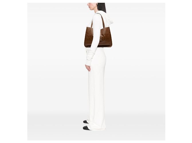 Tote Gucci Horsebit 1955 in pelle marrone Medium - vista 6