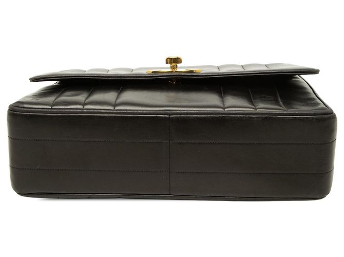 Borsa Chanel Mademoiselle Kelly Top Handle in pelle d'agnello nera Nero - vista 3