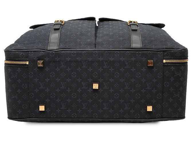 Louis Vuitton Blue Monogram Mini Lin Claudine Duffle Bag Blau Marineblau - Ansicht 3