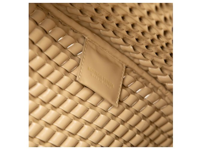 Clutch Structure Intrecciato Beige Bottega Veneta - vista 5