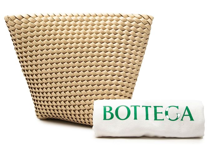 Clutch Structure Intrecciato Beige Bottega Veneta - vista 7
