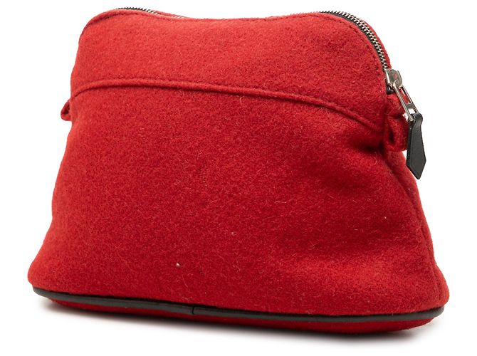 Pouch Bolide in lana rossa Hermès Rosso - vista 2