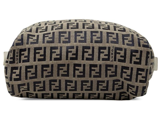 Borsa a mano Fendi Mini Zucchino Canvas Beige - vista 3