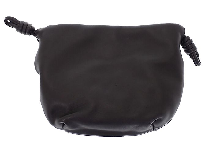 LOEWE Flamenco Tasche aus Mellow Nappa Lammleder, Schwarz, Medium - Ansicht 2