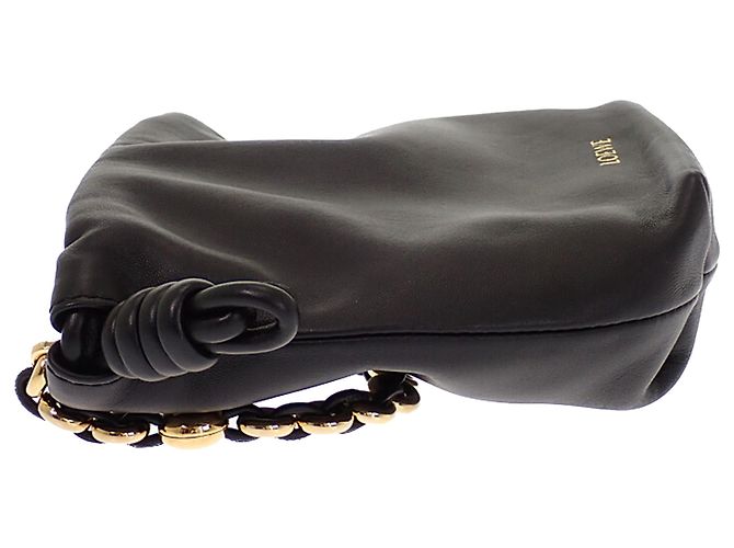 LOEWE Flamenco Tasche aus Mellow Nappa Lammleder, Schwarz, Medium - Ansicht 8