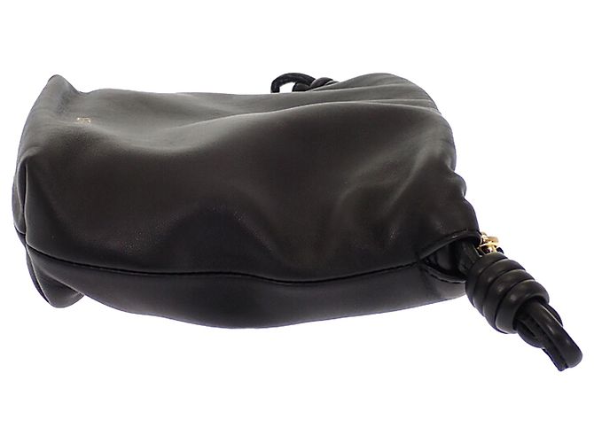 LOEWE Flamenco Tasche aus Mellow Nappa Lammleder, Schwarz, Medium - Ansicht 9