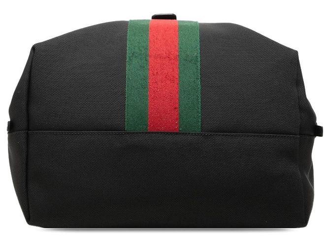 Zaino Gucci in canvas nero Techno Web con patta - vista 3