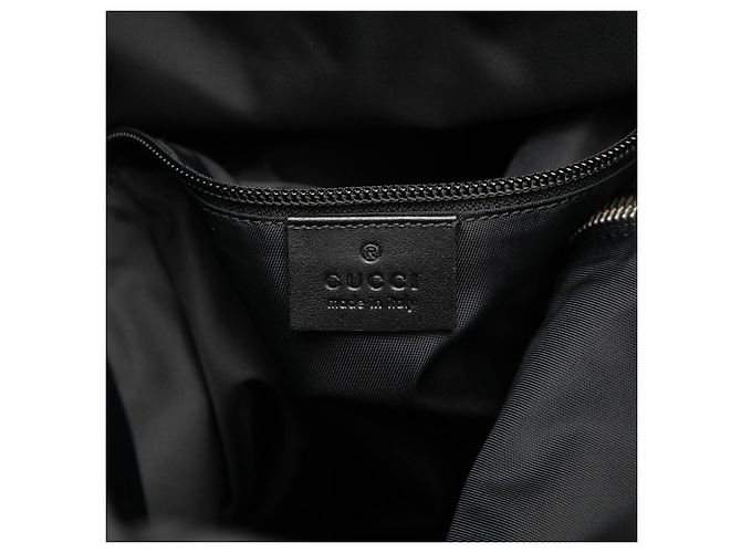 Zaino Gucci in canvas nero Techno Web con patta - vista 5