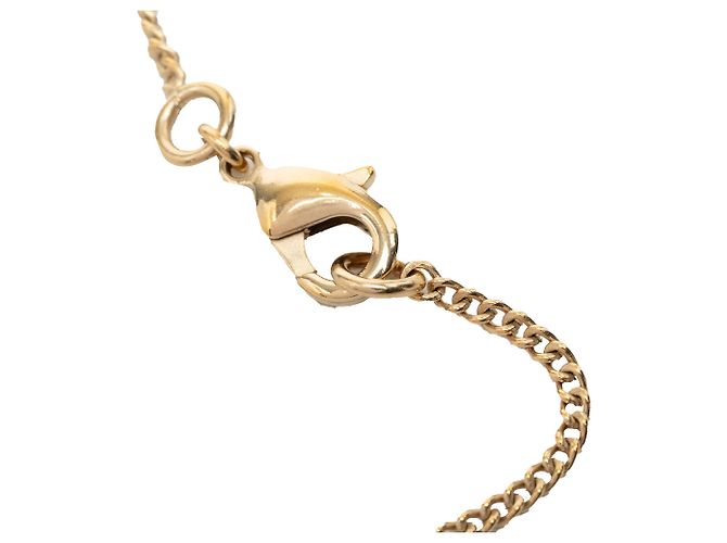 Collana con pendente Chanel Black CC placcata oro smalto Camélia Nero - vista 4