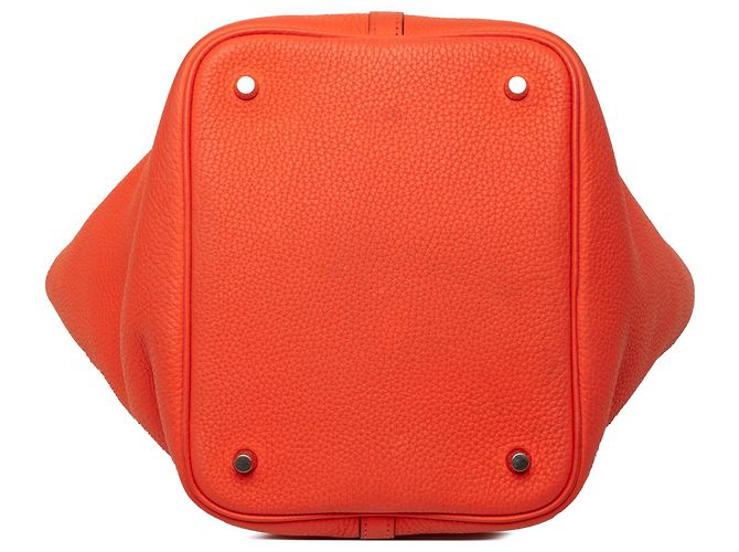 Hermès Orange Clemence and Swift Picotin Lock 18 Eclat Laranja - vista 3