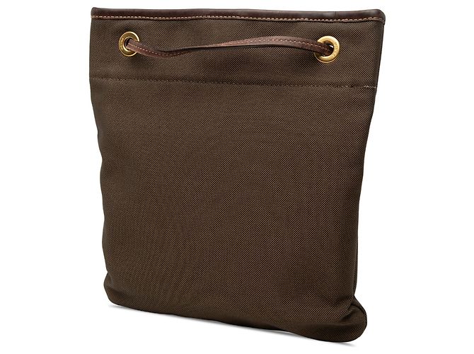 Prada Borsa a tracolla in tela Canapa logo marrone Marrone scuro - vista 2