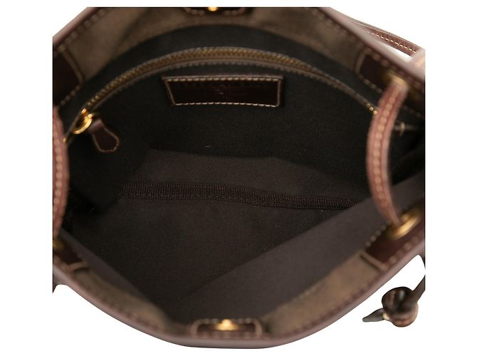 Prada Borsa a tracolla in tela Canapa logo marrone Marrone scuro - vista 4